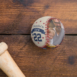 Promoted to Opa New Grandfather Photo Baseball