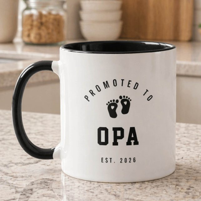 Promoted to Opa New Grandpa Mug (Creator Uploaded)