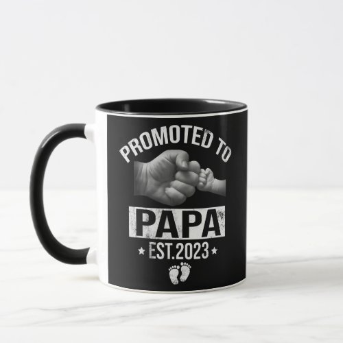 Promoted to Papa 2023 First Time Fathers Day New Mug
