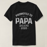 Promoted to Papa Again Est 2020 T-Shirt