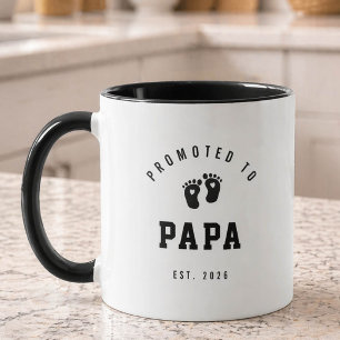 Promoted to Papa New Grandpa Mug