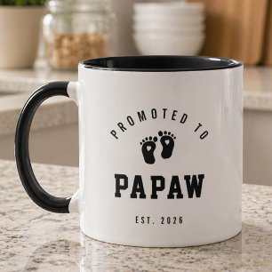 Promoted to Papaw New Grandpa Mug