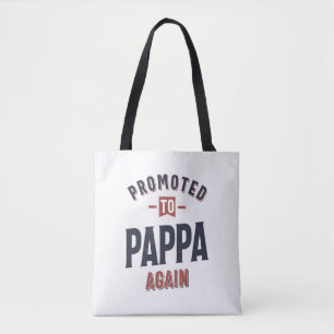 Promoted To Pappa Again Father Grandpa Tote Bag