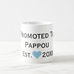 Promoted To Pappou Black & Blue Mug
