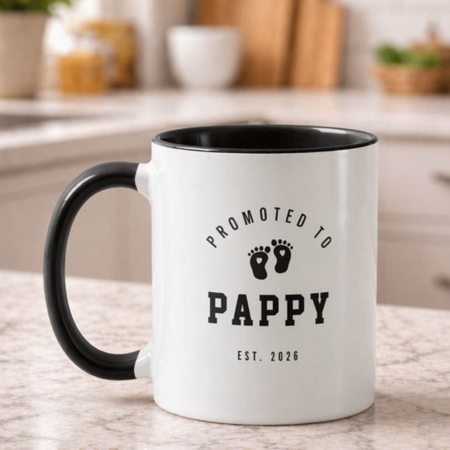 Promoted to Pappy Mug New Grandpa Gift (Creator Uploaded)