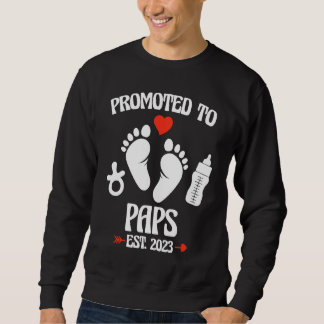 Promoted To Paps 2023 First Time New Grandpa Pregn Sweatshirt