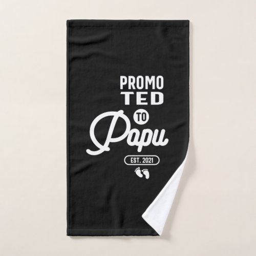 Promoted To Papu Est 2021 Hand Towel