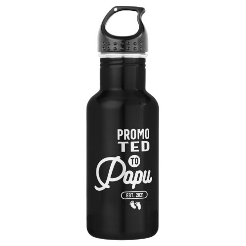 Promoted To Papu Est 2021 Stainless Steel Water Bottle