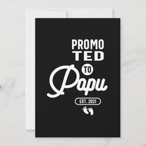 Promoted To Papu Est 2021 Thank You Card