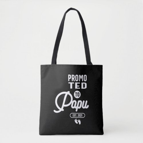 Promoted To Papu Est 2021 Tote Bag
