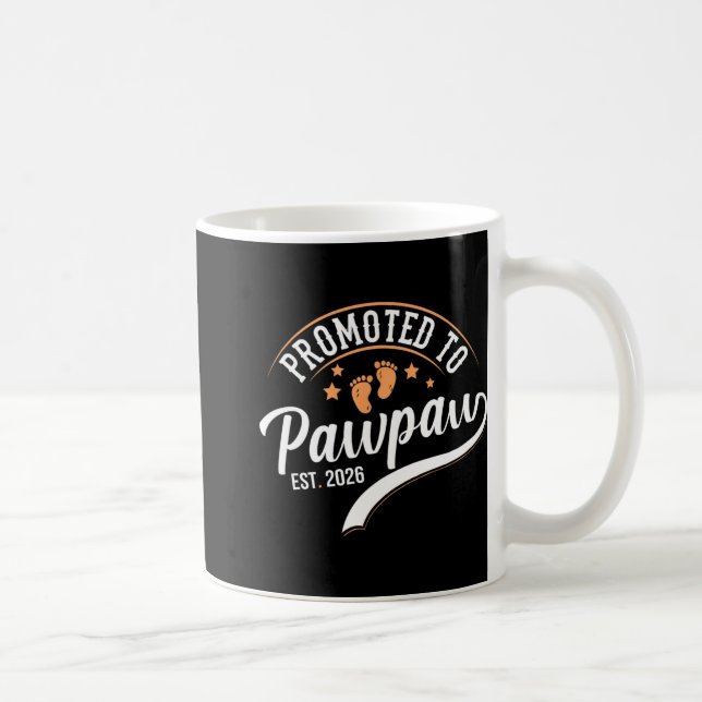 Promoted To Pawpaw 2026 - First Time Father's Day  Coffee Mug (Right)