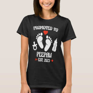 Promoted To Peepaw 2023 First Time New Grandpa Pre T-Shirt