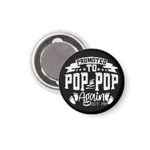 Promoted To Pop Pop Again Est 2024 Funny Grandpa  Magnet