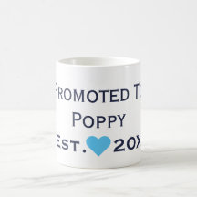 Promoted To Poppy Navy & Bright Blue Mug
