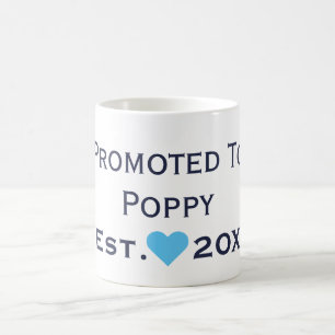 Promoted To Poppy Navy & Bright Blue Mug
