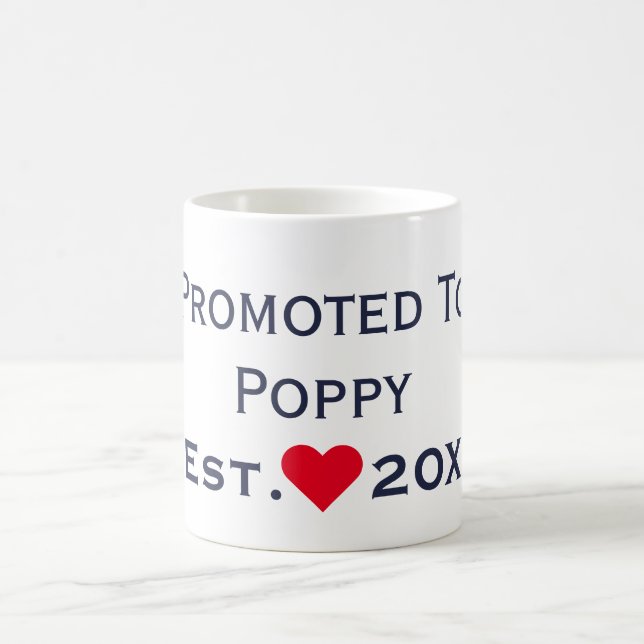Promoted To Poppy Navy & Red Mug (Center)