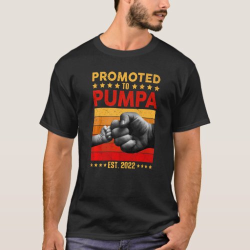 Promoted To Pumpa Grandpa 2022 First Fathers Day T_Shirt