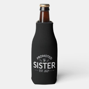 Promoted To Sister Est 2027 Big Sister II Bottle Cooler