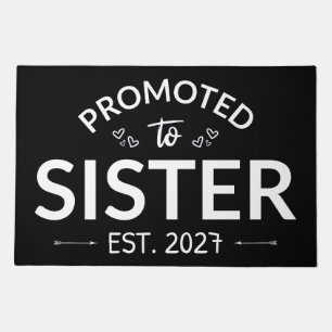 Promoted To Sister Est 2027 Big Sister II Doormat