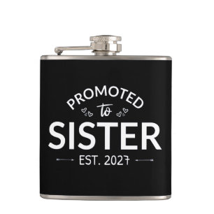 Promoted To Sister Est 2027 Big Sister II Flask