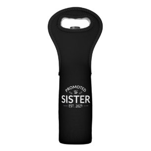 Promoted To Sister Est 2027 Big Sister II Wine Bag