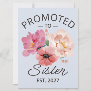 Promoted To Sister Est 2027 Big Sister VI Invitation