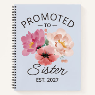 Promoted To Sister Est 2027 Big Sister VI Notebook
