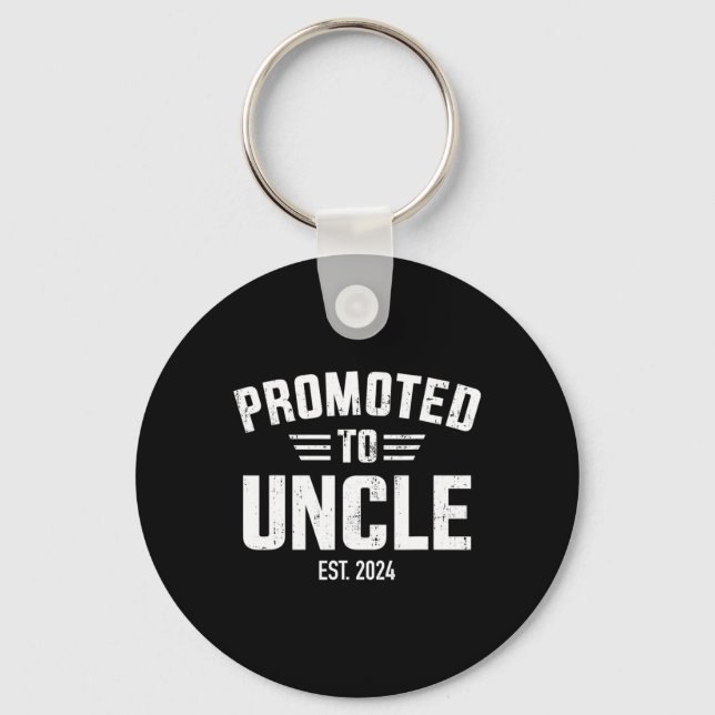 Promoted to uncle 2024 keychain (Front)