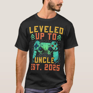 Promoted To Uncle 2025 Leveled Up To Uncle Est 202 T-Shirt