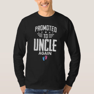 Promoted To Uncle Again Pregnancy Reveal Pink Or B T-Shirt