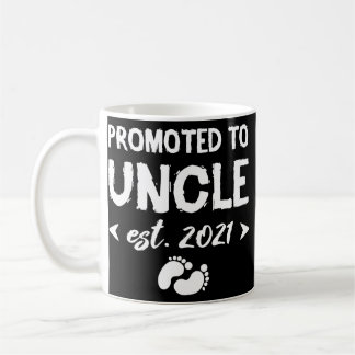 Promoted To Uncle Est 2021 Baby Announcement Gift Coffee Mug