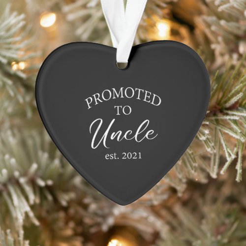 Promoted To Uncle Est 2021  Gift For Uncle Ornament