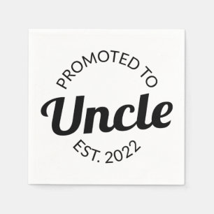 Promoted To Uncle Est. 2022 I Napkins