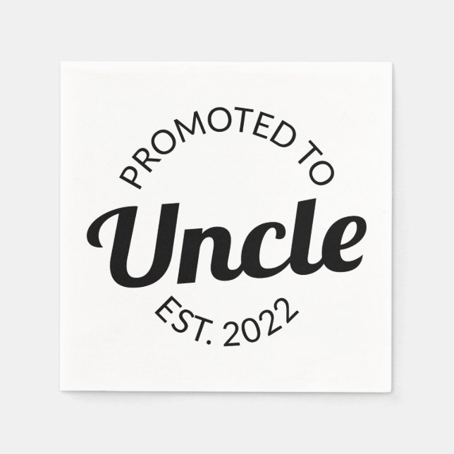 Promoted To Uncle Est. 2022 I Napkins (Front)