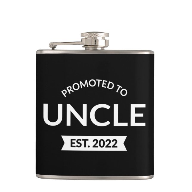 Promoted To Uncle Est. 2022 II Flask (Front)