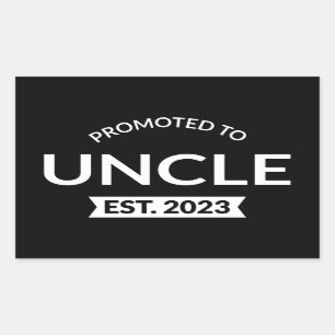 Promoted To Uncle Est. 2023 II Rectangular Sticker