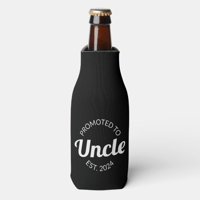 Promoted To Uncle Est. 2024 I Bottle Cooler (Bottle Front)