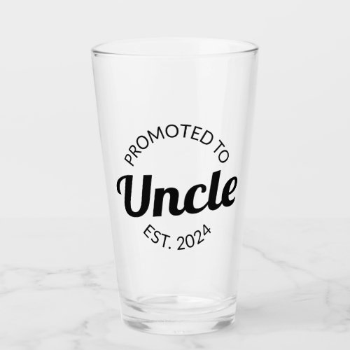 Promoted To Uncle Est 2024 I Glass