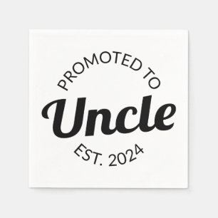 Promoted To Uncle Est. 2024 I Napkins