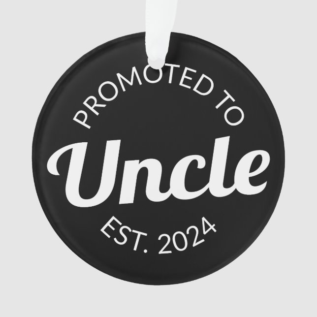 Promoted To Uncle Est. 2024 I Ornament (Front)