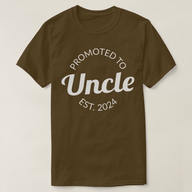 Promoted To Uncle Est 2024 I T-Shirt (Design Front)