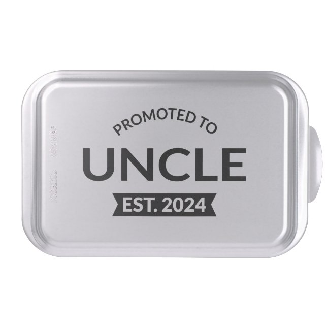 Promoted To Uncle Est. 2024 II Cake Pan (Front)