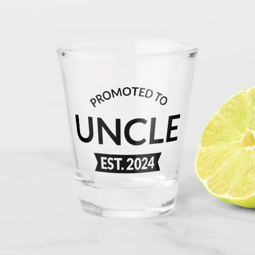 Promoted To Uncle Est 2024 II Shot Glass
