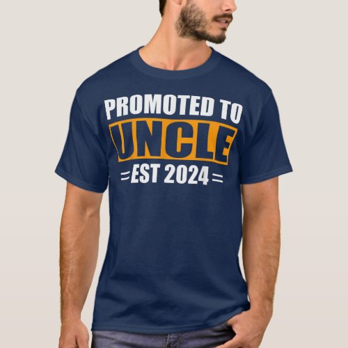 Promoted To Uncle Est 2024 Pregnancy Announcement  T_Shirt
