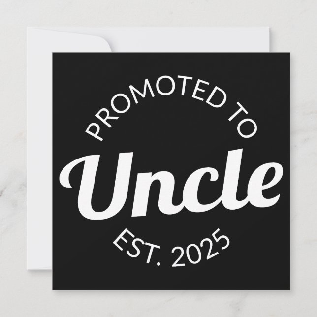 Promoted To Uncle Est. 2025 I Announcement (Front)