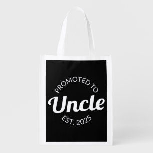 Promoted To Uncle Est. 2025 I Grocery Bag