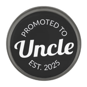Promoted To Uncle Est. 2025 I Gunmetal Finish Lapel Pin