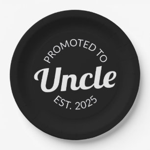 Promoted To Uncle Est. 2025 I Paper Plates