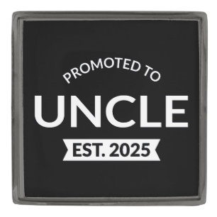 Promoted To Uncle Est. 2025 II Gunmetal Finish Lapel Pin