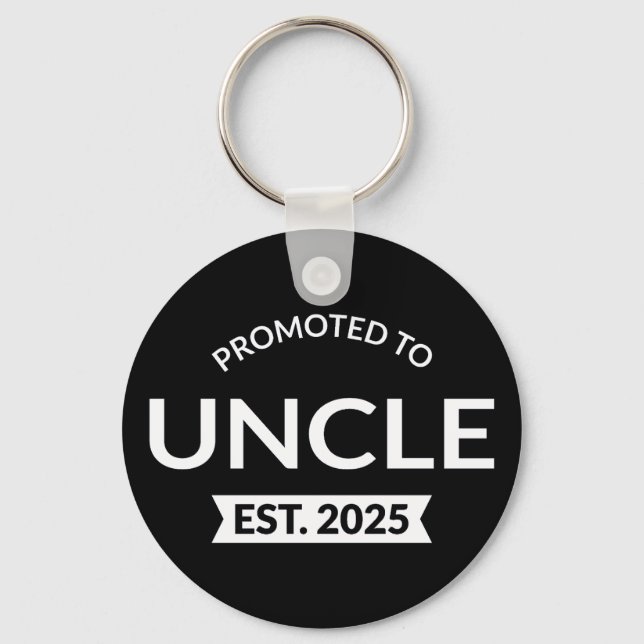 Promoted To Uncle Est. 2025 II Keychain (Front)